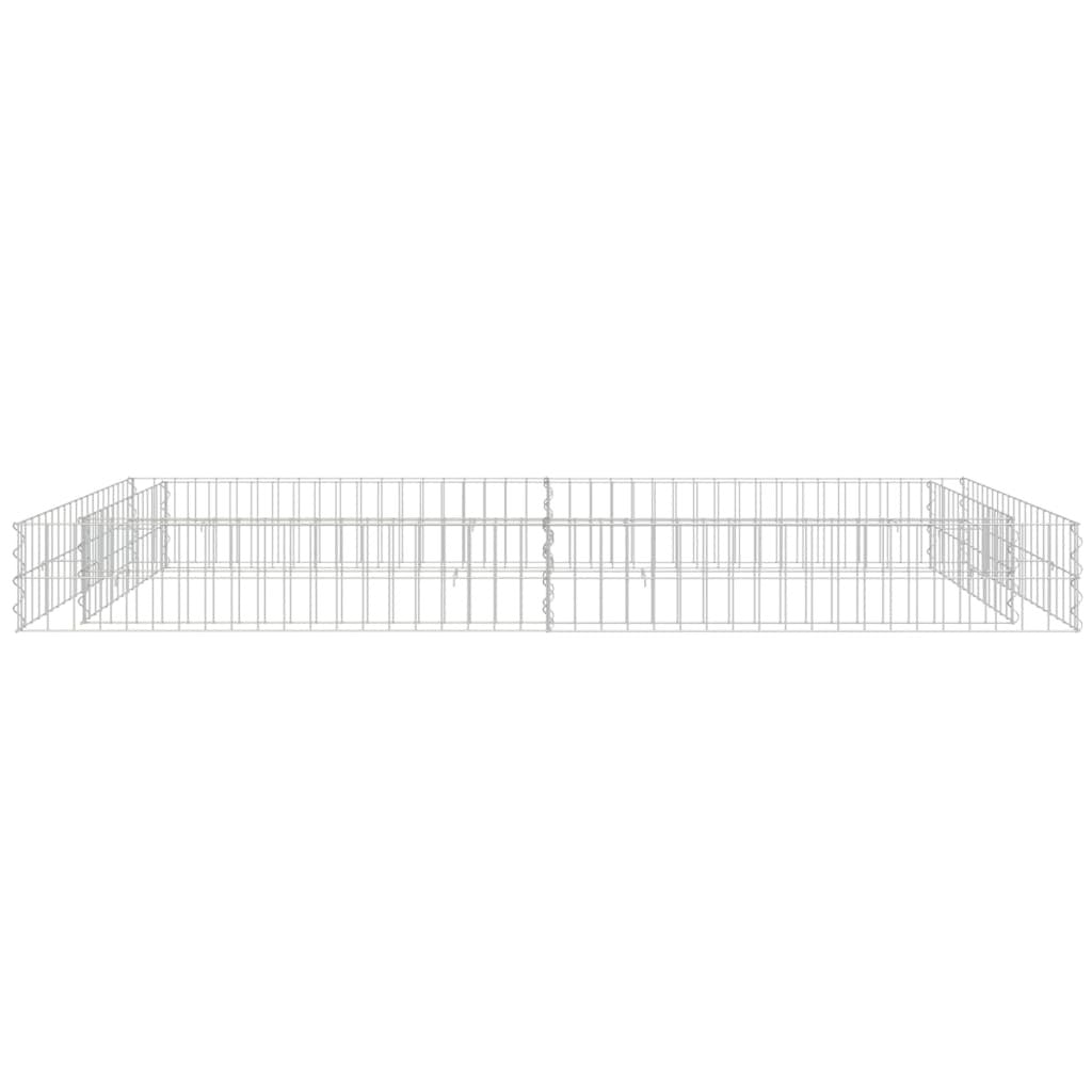 vidaXL Gabion Raised Bed Galvanized Steel 78.7"x39.4"x7.9"