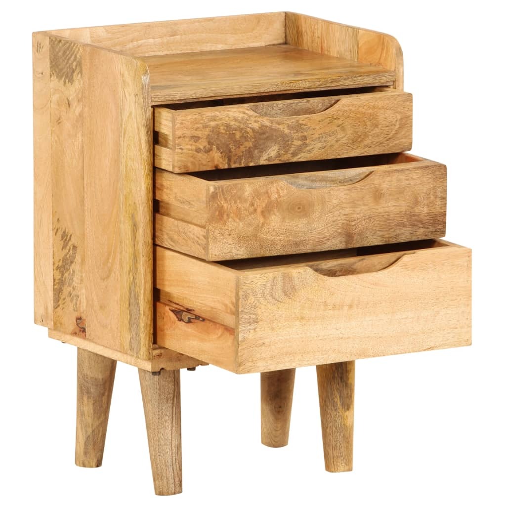 vidaXL Bedside Cabinet Solid Mango Wood 15.7"x11.8"x23.4"