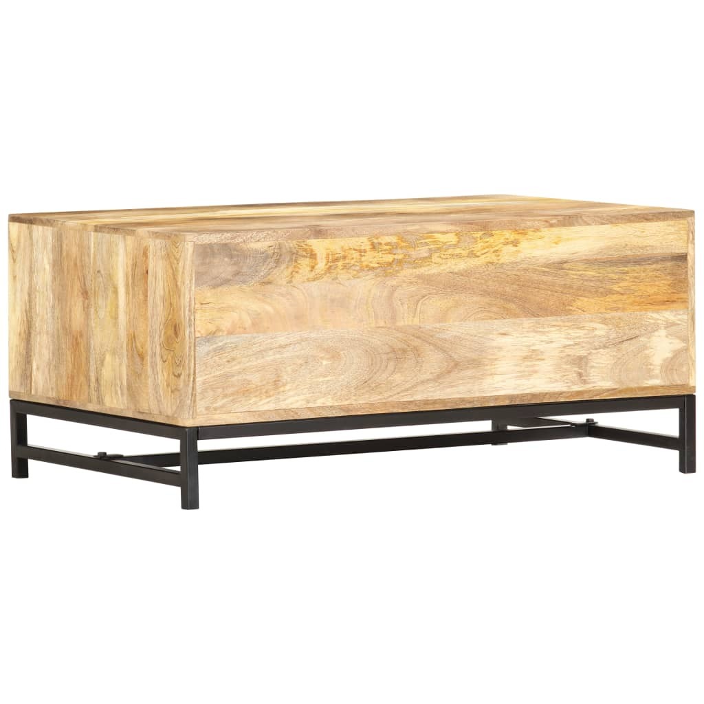 vidaXL Coffee Table 35.4"x21.7"x15.7" Solid Mango Wood