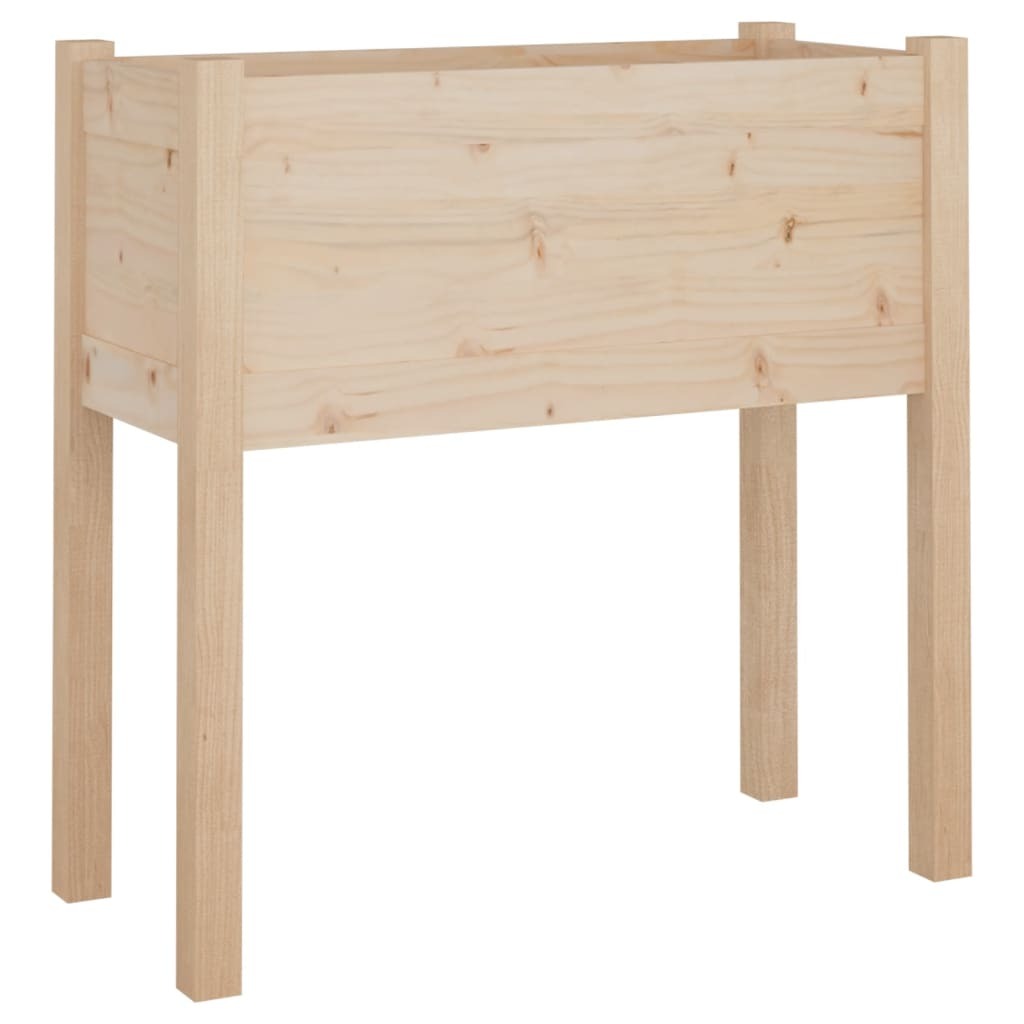 vidaXL Garden Planter 27.6"x12.2"x27.6" Solid Wood Pine