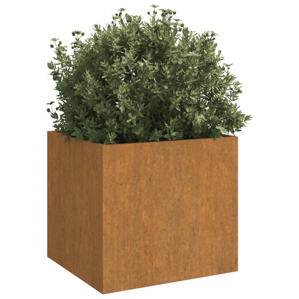 vidaXL Planters 2 pcs 12.6"x11.8"x11.4" Corten Steel