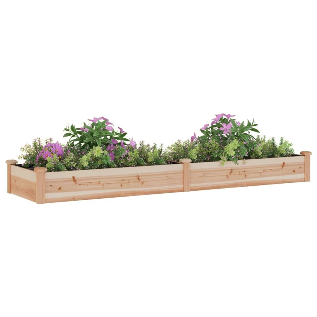 Garden Raised Bed with Liner 94.5"x23.6"x9.8" Solid Wood Fir