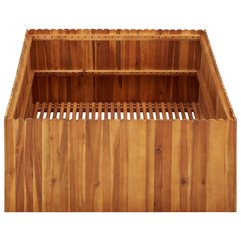 Garden Raised Bed 39.4"x39.4"x19.7" Solid Acacia Wood