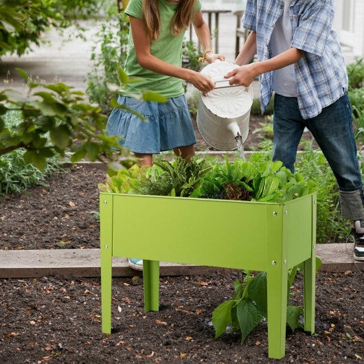 24.5 x 12.5 Inch Outdoor Elevated Garden Plant Stand Flower Bed Box