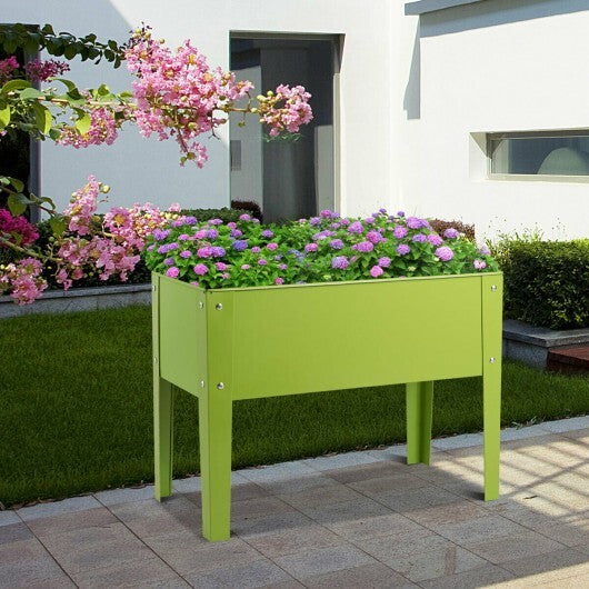 24.5 x 12.5 Inch Outdoor Elevated Garden Plant Stand Flower Bed Box