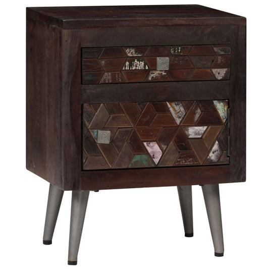 vidaXL Bedside Cabinet Solid Reclaimed Wood 15.7"x11.8"x19.6"