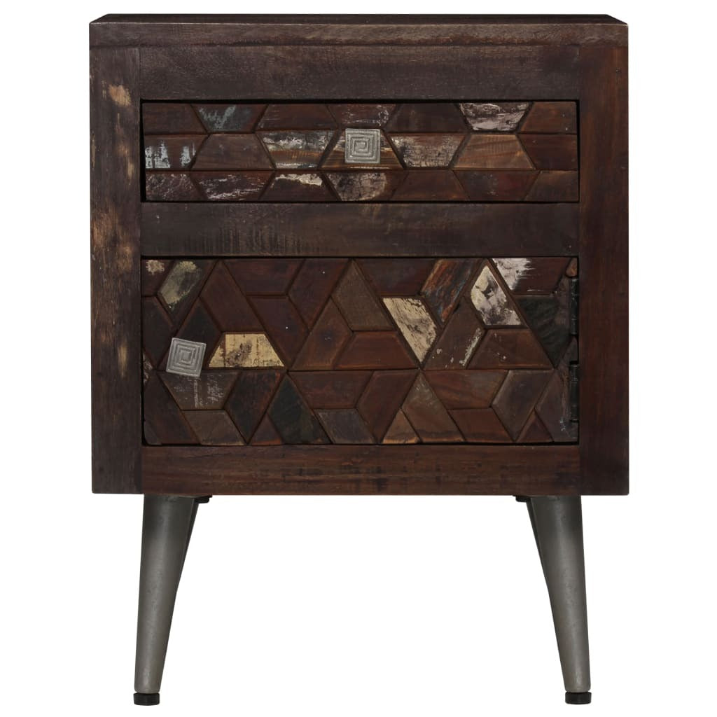 vidaXL Bedside Cabinet Solid Reclaimed Wood 15.7"x11.8"x19.6"