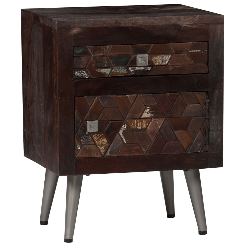 vidaXL Bedside Cabinet Solid Reclaimed Wood 15.7"x11.8"x19.6"