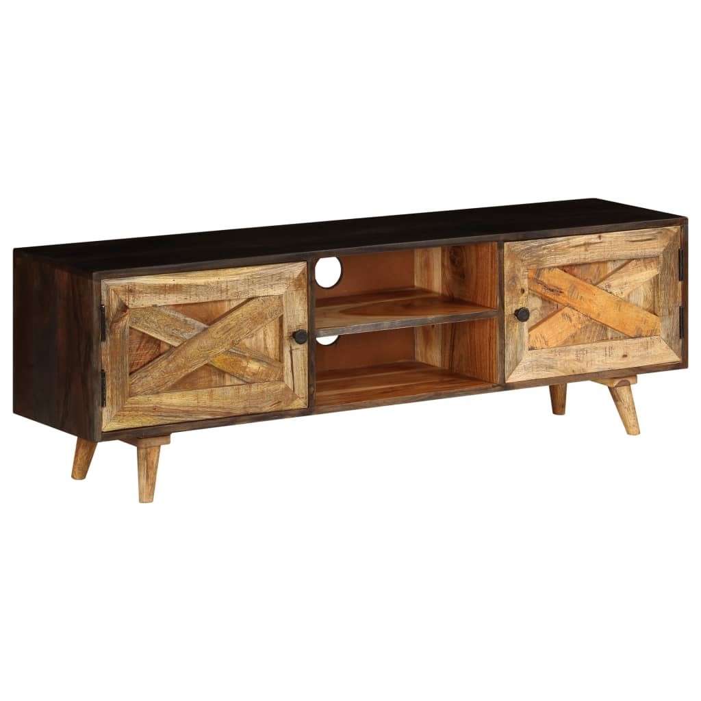 vidaXL TV Stand Solid Wood Mango 55.1"x11.8"x17.7"