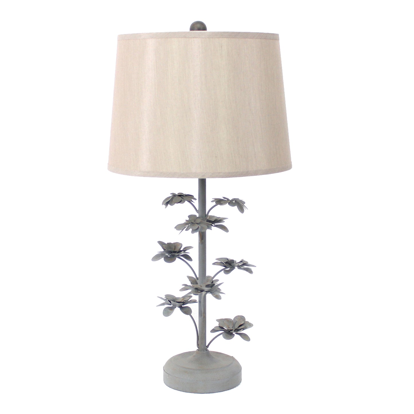 8 x 12 x 28 Gray Rustic Flowering Tree - Table Lamp