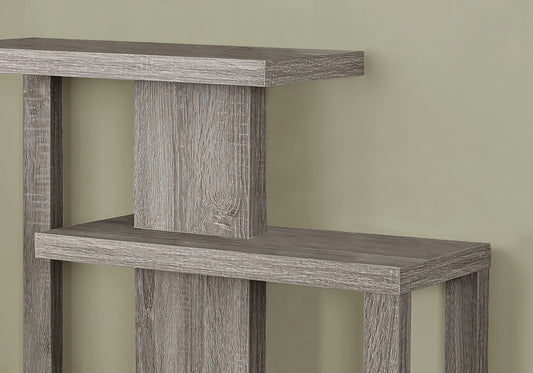 11.75" x 31.5" x 34" Dark Taupe Finish Hall Console Accent Table