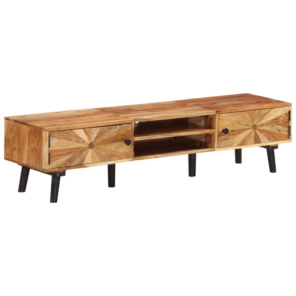 vidaXL TV Stand 57.1"x13.8"x13.8" Solid Wood Acacia