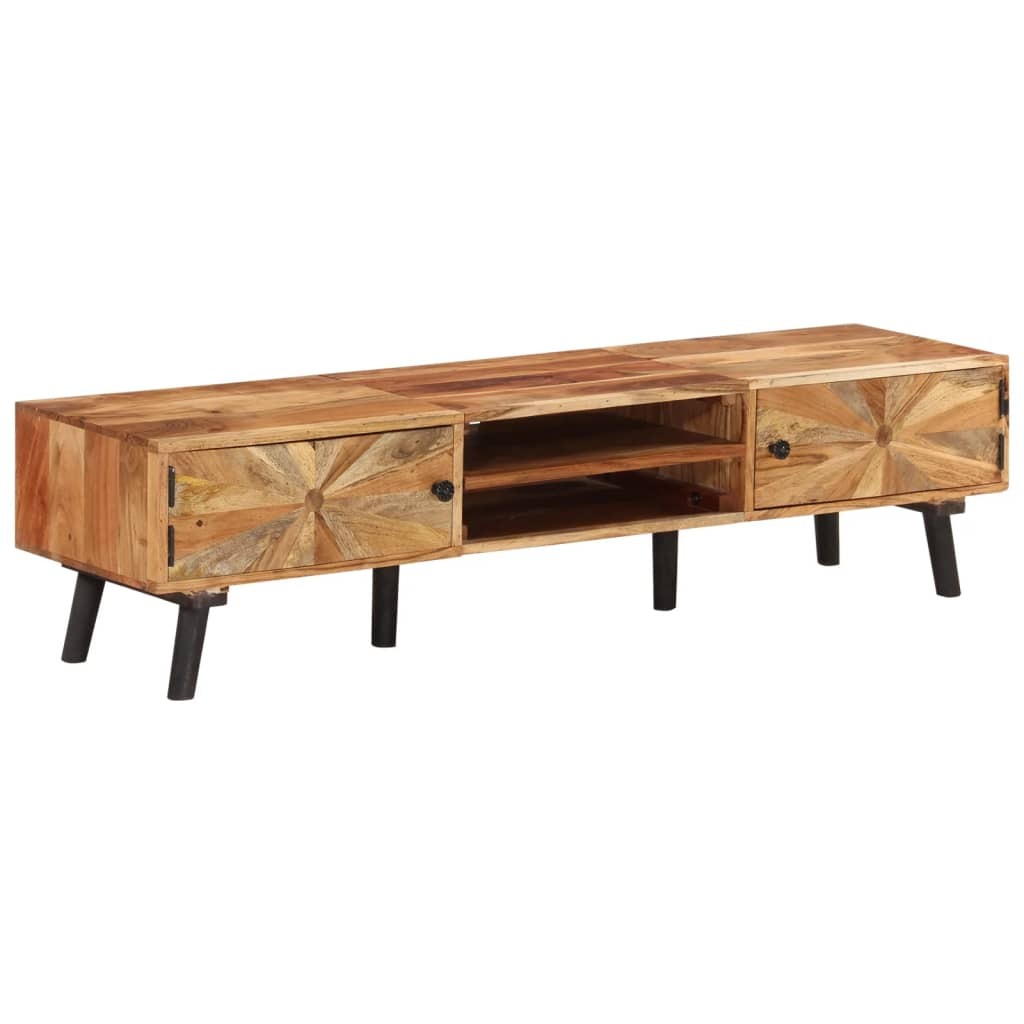 vidaXL TV Stand 57.1"x13.8"x13.8" Solid Wood Acacia