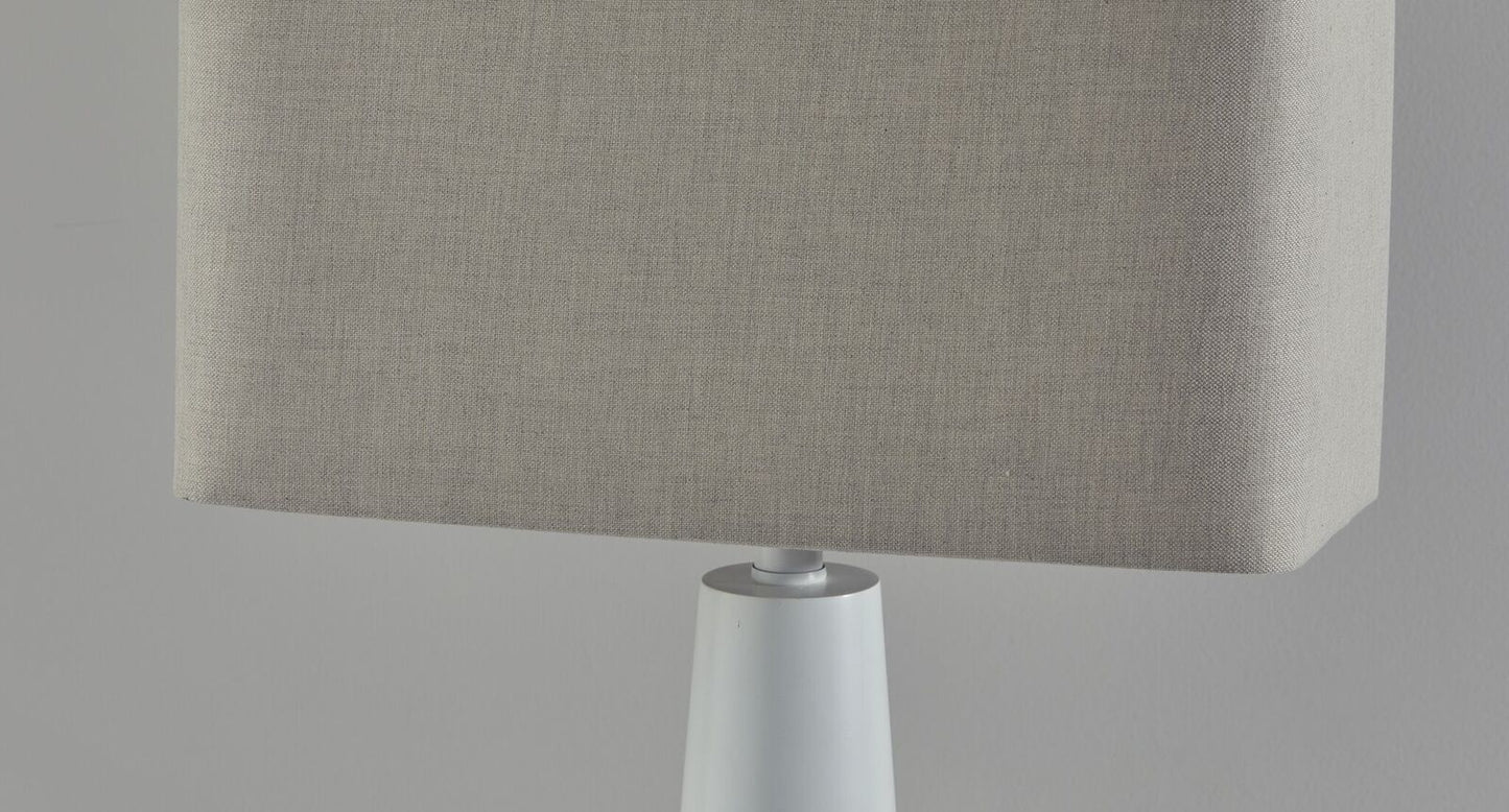 Urban Edge White Metal Table Lamp