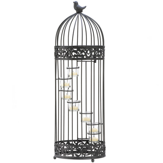 Spiral Staircase Birdcage Candle Holder