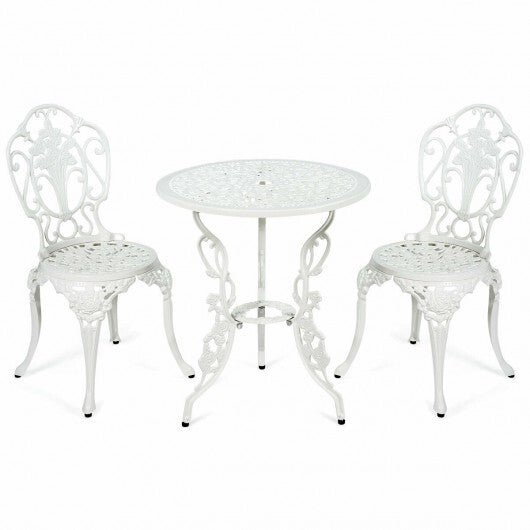 3 Pieces Patio Table Chairs Furniture Bistro Set