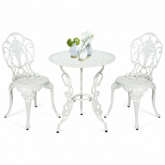 3 Pieces Patio Table Chairs Furniture Bistro Set