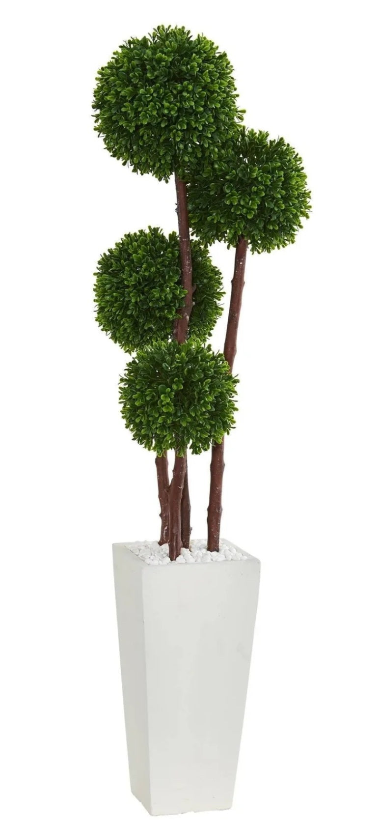 4’ Boxwood Topiary Artificial Tree in Planter (Indoor/Outdoor)