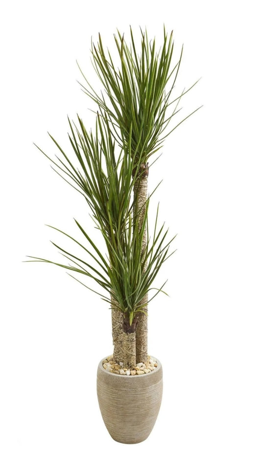 64” Yucca Artificial Tree in Sand Colored Planter