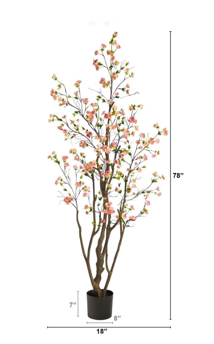 6.5’ Cherry Blossom Artificial Tree