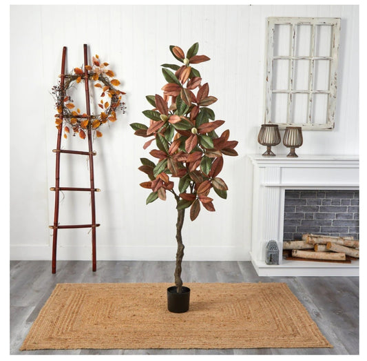 6’ Fall Magnolia Artificial Tree