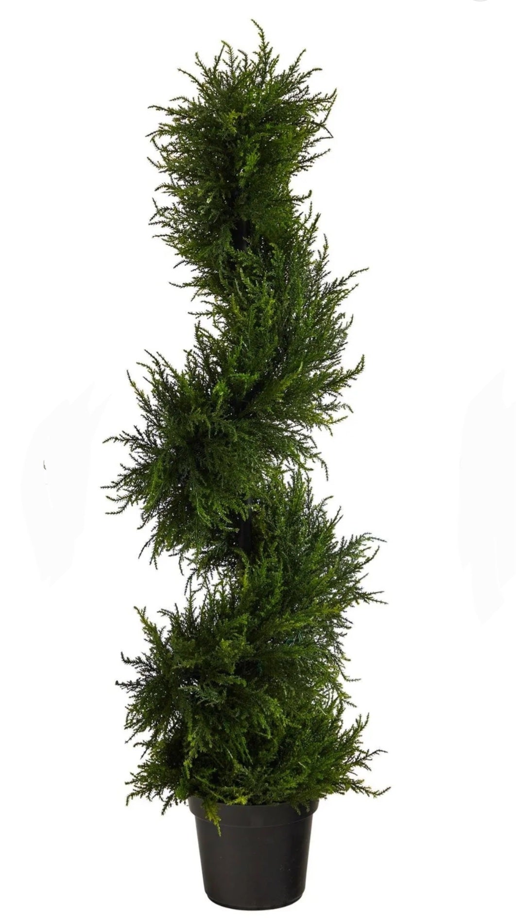 45” Spiral Cypress Artificial Tree with 80 Clear LED Lights UV Resistant (Indoor/Outdoor)